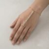 4 - Gold Crystal Tennis Hand Chain Bracelet - The Pastel Gem - Best Anti Tarnish Jewellery Gold Crystal Tennis Hand Chain Bracelet
