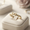 4 - Gold Ribbon Bow Ring - The Pastel Gem - Best Anti Tarnish Jewellery Gold Ribbon Bow Ring