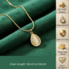 Gold Teardrop Opal Necklace