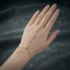 5 - Gold Heart Crystal Hand Chain Bracelet - The Pastel Gem - Best Anti Tarnish Jewellery Gold Heart Crystal Hand Chain Bracelet