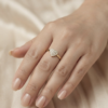5 - Gold Pavé Crystal Heart Ring - The Pastel Gem - Best Anti Tarnish Jewellery Gold Pavé Crystal Heart Ring
