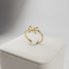 6 - Gold Ribbon Bow Ring - The Pastel Gem - Best Anti Tarnish Jewellery Gold Ribbon Bow Ring