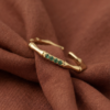 Gold Bamboo Crystal Ring
