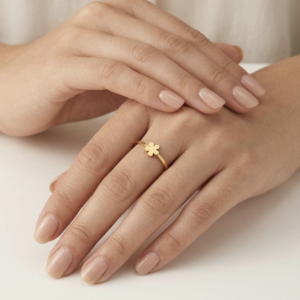 7 - Gold Mini Flower Ring - The Pastel Gem - Best Anti Tarnish Jewellery Gold Mini Flower Ring