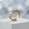 Gold Honeycomb Shell Ring