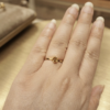 Gold Mini Sculpted Rose Ring