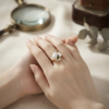 8 - Gold Pearl Clover Ring - The Pastel Gem - Best Anti Tarnish Jewellery Gold Pearl Clover Ring