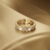 Gold Honeycomb Shell Ring