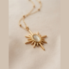Gold Opal Sunburst Necklace