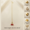 96 - Gold Cherry Pendant Necklace - The Pastel Gem - Best Anti Tarnish Jewellery Gold Cherry Pendant Necklace