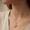Gold Opal Sunburst Necklace