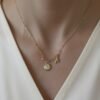 Gold Seashell Starfish Charm Necklace
