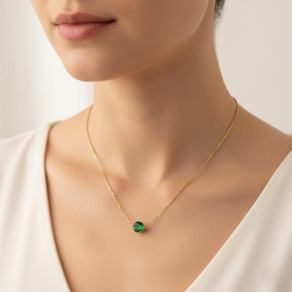 Crystal Solitaire Necklace - The Pastel Gem - Imitation Jewellery - 2 Gold Crystal Solitaire Pendant Necklace