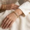 Gold Crystal Lattice Bracelet