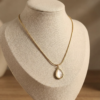 Gold Teardrop Opal Necklace