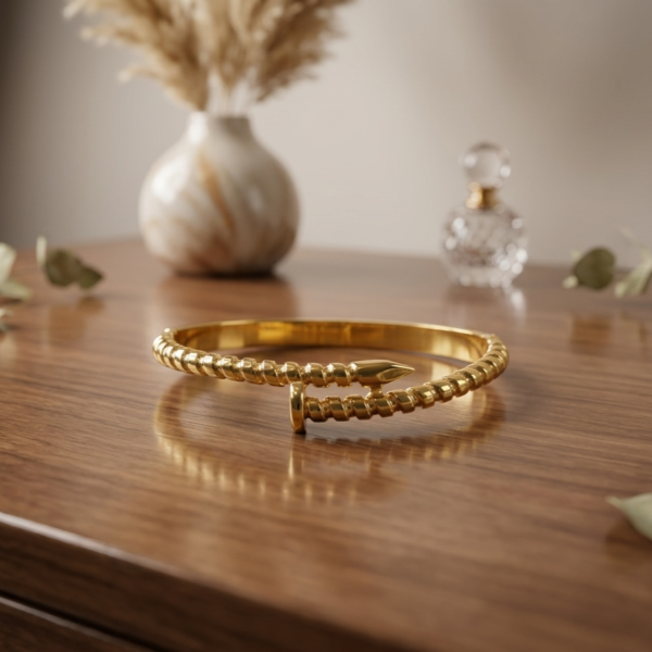 IMG_1463 Gold Nail Silhouette Bangle