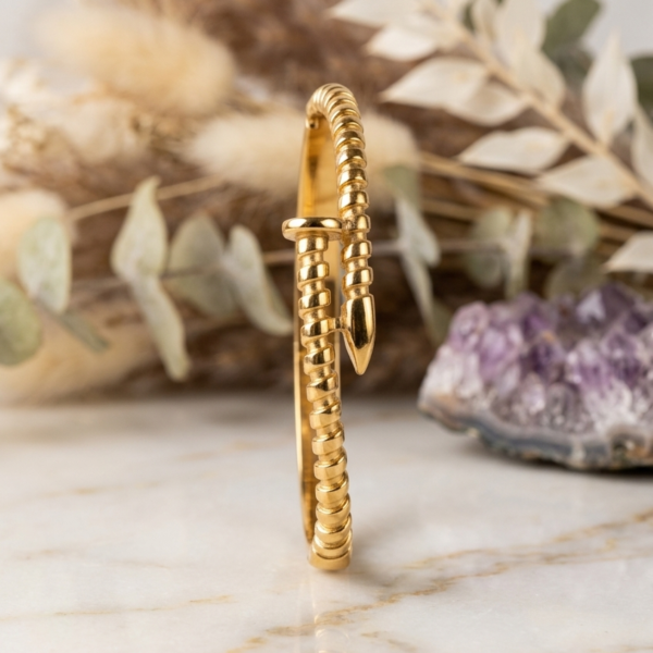 IMG_1466 Gold Nail Silhouette Bangle