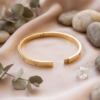 Gold Crystal Heart Bangle
