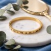 Gold Roman Numeral Bangle