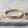 IMG_1554 Gold Chunky Minimalist Oval Bangle