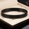 IMG_1568 Black Screw Detail Minimalist Oval Bangle