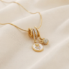 Gold Rose Charm Necklace