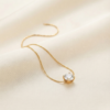 IMG_2117 Gold Crystal Solitaire Pendant Necklace
