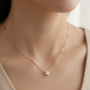 IMG_2119 Gold Crystal Solitaire Pendant Necklace