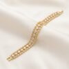 Gold Crystal Lattice Bracelet
