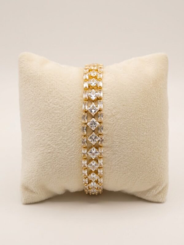 Gold Crystal Lattice Bracelet