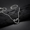 Gold Open Heart Pendant Necklace