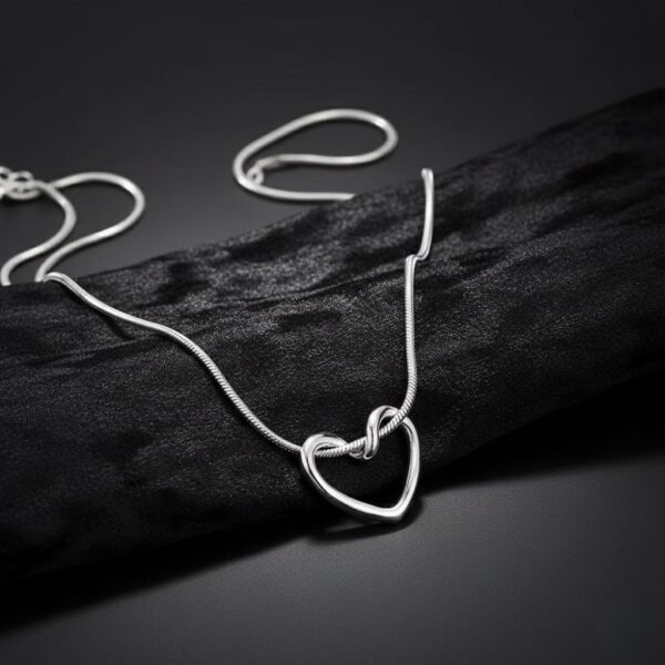 Gold Open Heart Pendant Necklace